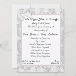 Snöre bröllopsinbjudan inbjudningar