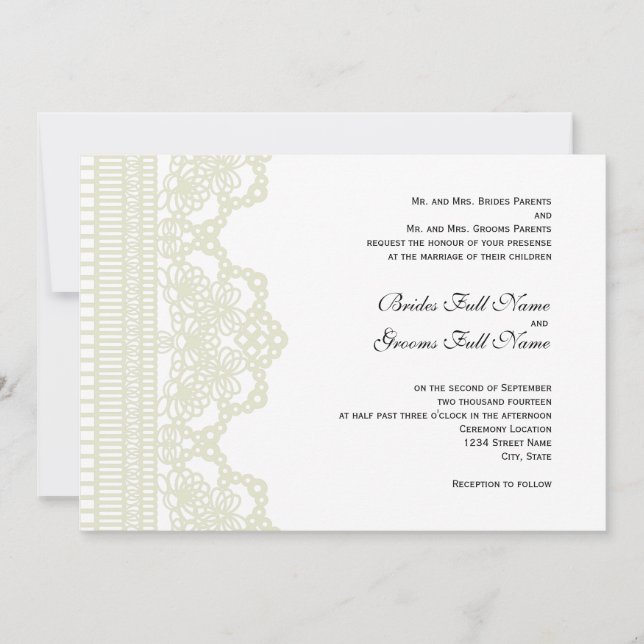 snöre bröllopsinbjudning inbjudningar (Framsida)