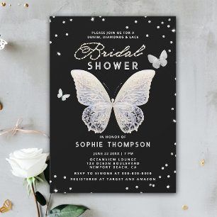 Snöre Butterfly Rhinestones Elegant Möhippa Inbjudningar