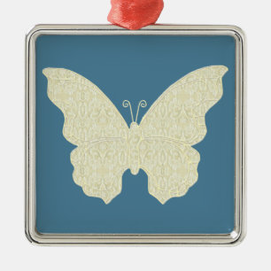 Snöre Butterfly Square Ornament