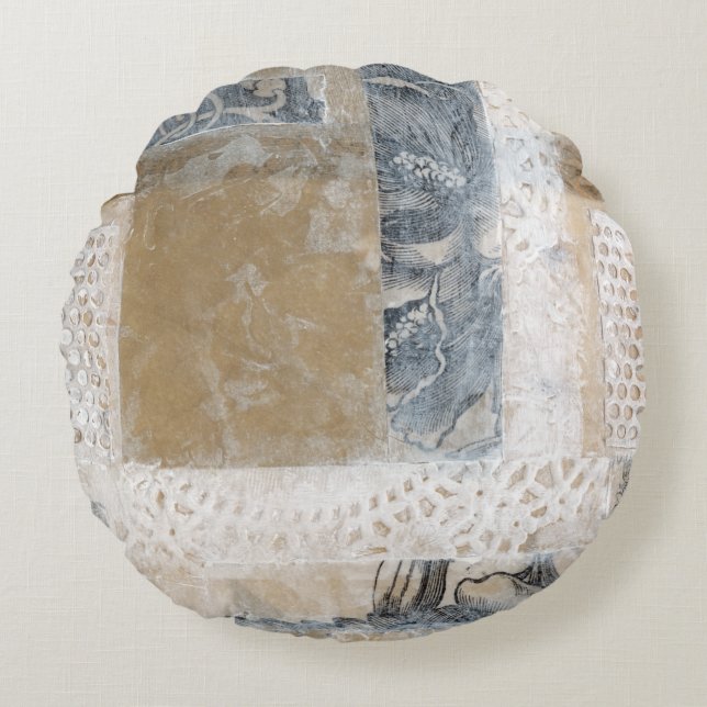 Snöre Collage II Rund Kudde (Framsidan)