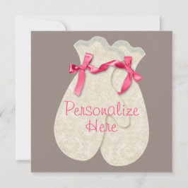 Snöre elegant vinterullribbon snöre rosa kräm