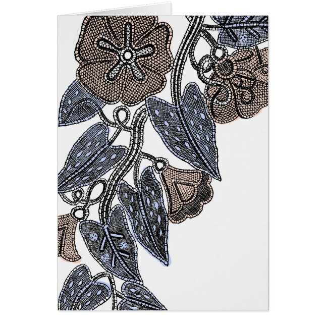 Snöre Flowers Hälsningskort (Framsidan)