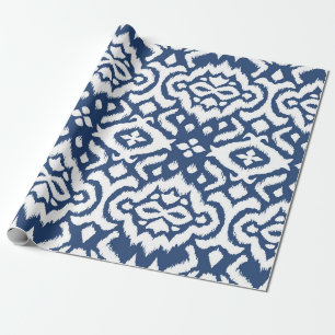 Snöre gräns. Ikat Sömlös mönster. Vintagens slips Presentpapper