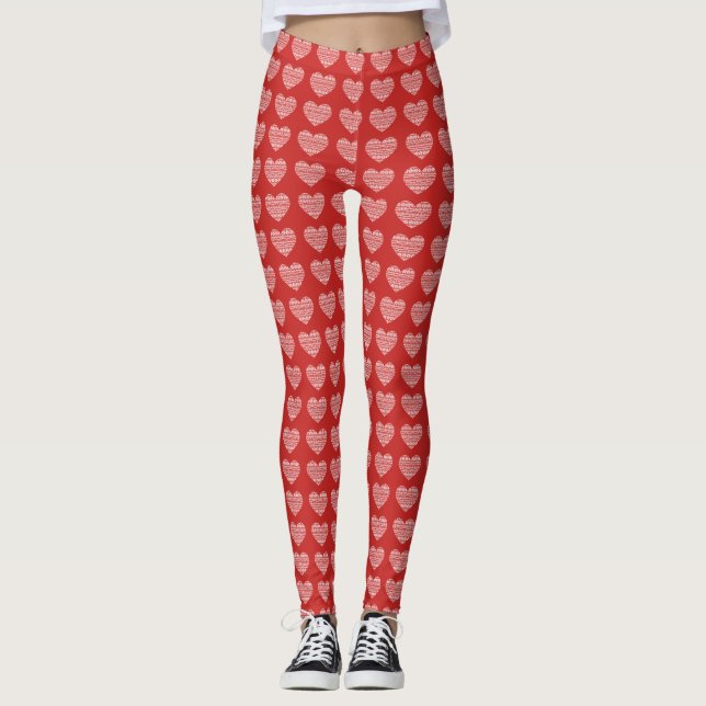 Snöre Heart Leggings (Framsida)
