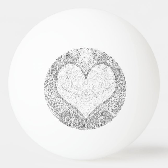 Snöre Heart-tilläggstext Pingisboll (Framsidan)