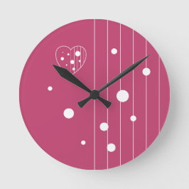 SNÖRE i KÄRLEK Rund Klocka