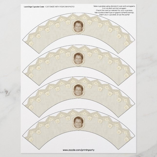 Snöre Kant Cupkaka Cosie - Beige - Anpassadet (Framsida)