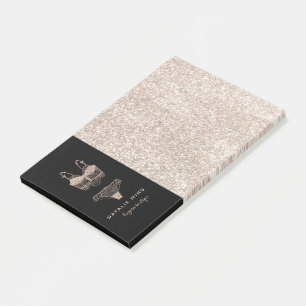 Snöre Lingerie Boutique Logotyp Business Post-it Block