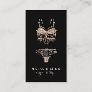 Snöre Lingerie Boutique Logotyp Visitkort