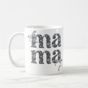 Snöre Mamma Typografi Kaffemugg