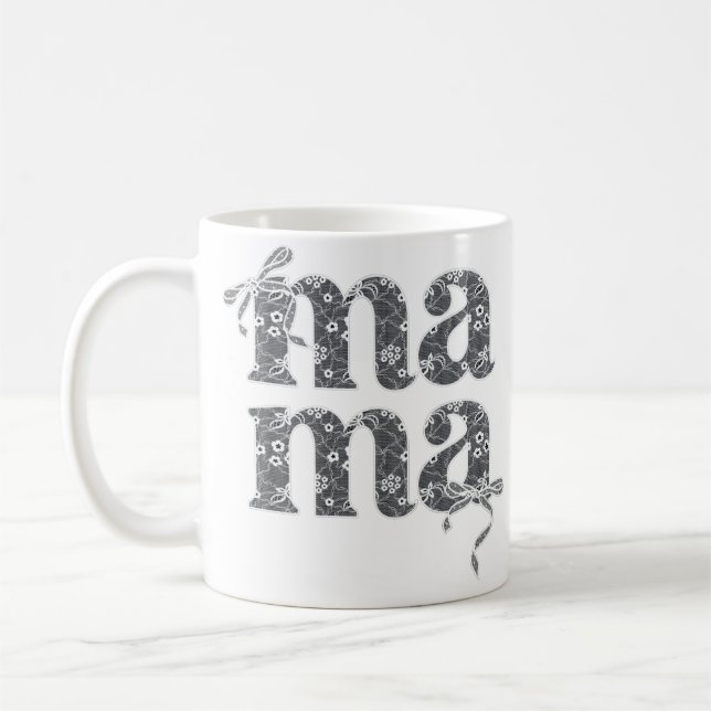 Snöre Mamma Typografi Kaffemugg (Vänster)