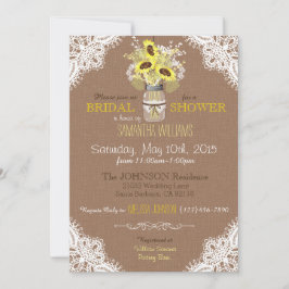 Snöre Mason Burk Solros Rustic Möhippa Inbjudningar