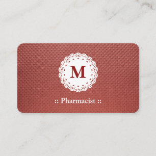 Snöre Monogram Maroon Visitkort