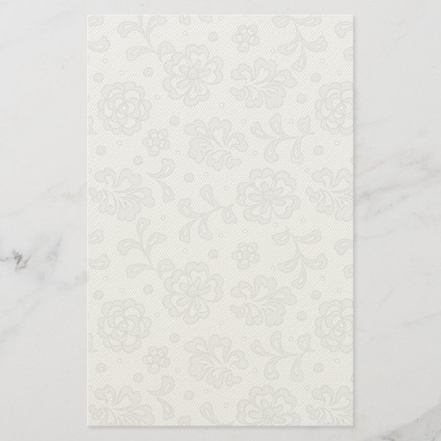 Snöre mönster, blomvintage 1 brevpapper (Framsida)