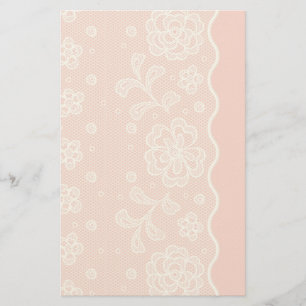 Snöre mönster, blomvintage 4 brevpapper