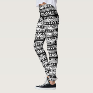 Snöre Mönster Leggings