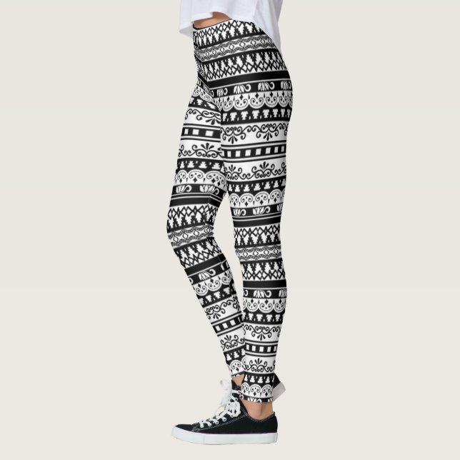 Snöre Mönster Leggings (Vänster)
