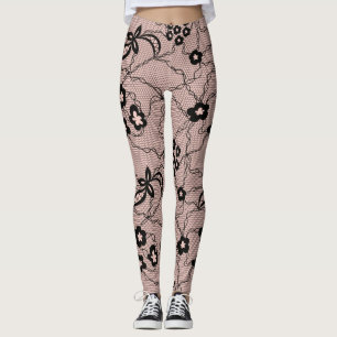 Snöre Mönster Leggings