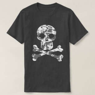 Snöre Mönster Skull och Crossbone T-Shirt