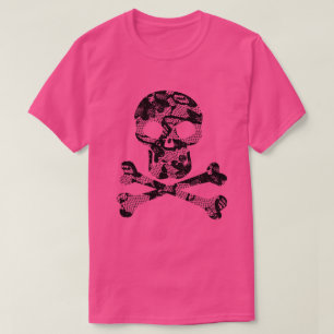 Snöre Mönster Skull och Crossbone T-Shirt