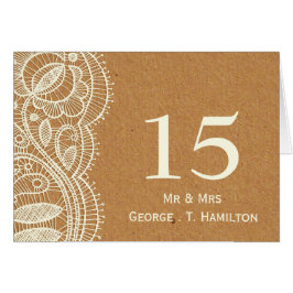 Snöre och Kraft Pappra Bröllop OBS Kort