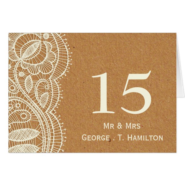 Snöre och Kraft Pappra Bröllop OBS Kort (Framsidan Horizontal)