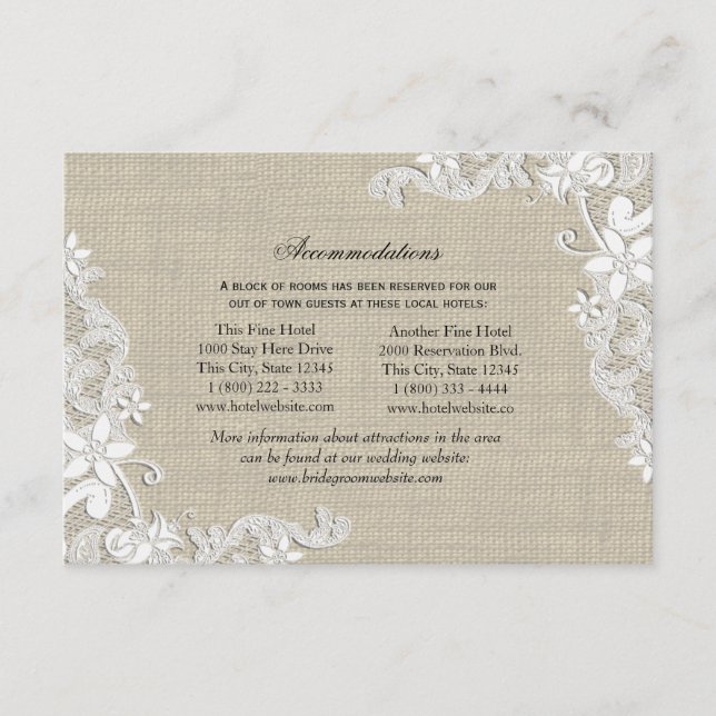 Snöre och överlappningsriktning Infoga Tilläggskort (Framsida)