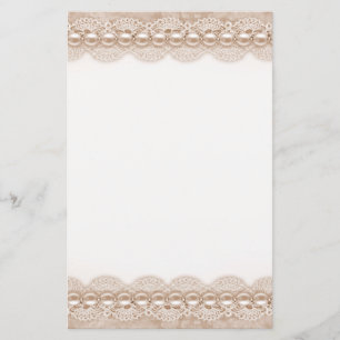 Snöre och pärlor struktur Letterhead