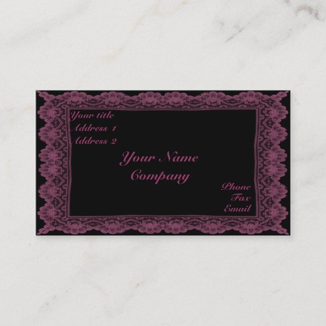 Snöre och Ro Visitkort (Framsida)