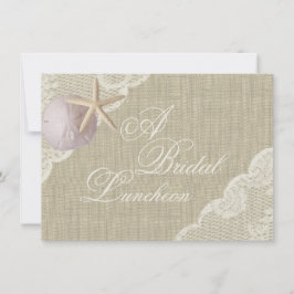 Snöre och Starfish Möhippa Luncheon Inbjudningar