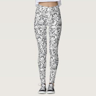 Snöre på grå damasker leggings