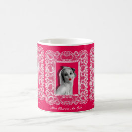 Snöre Ram Retro Pinup Girl Patterned Mugg Shock ro