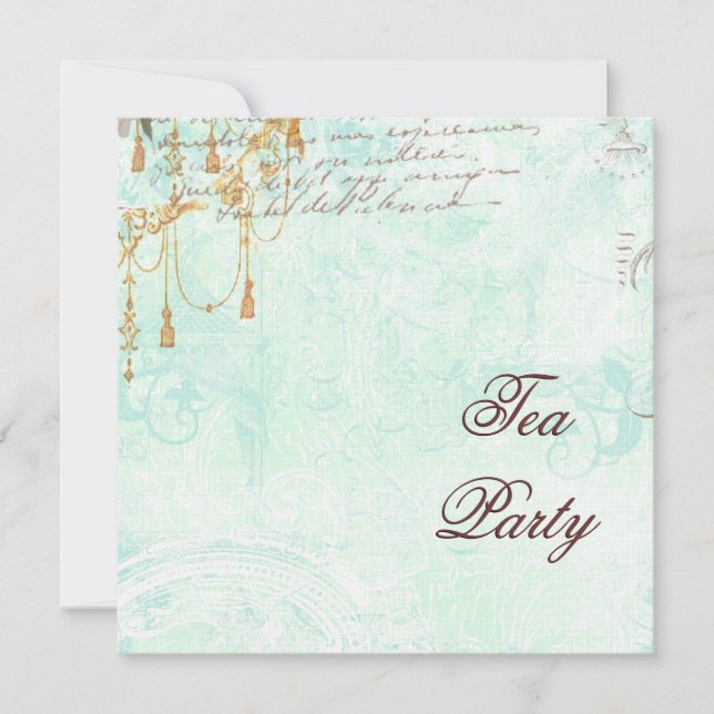 Snöre Scrolls och kasslar Inbjudan (Framsida)