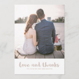 Snöre Titta Bröllop Kärlek och tack Photo Kort