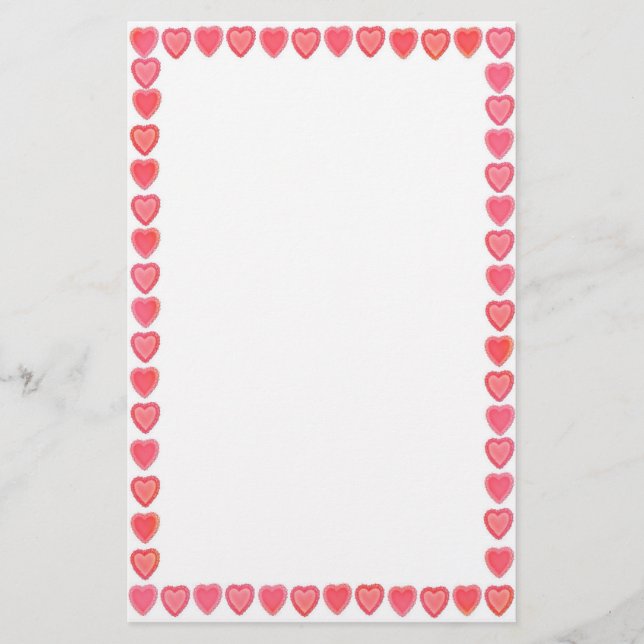 Snörehjärtabrevpapper Brevpapper (Framsida)