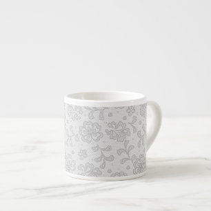 Snöremönster, blommavintage 1 espressomugg