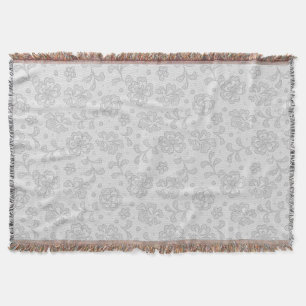 Snöremönster, blommavintage 1 mysfilt