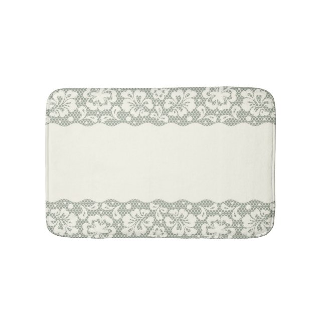 Snöremönster, blommavintage 5 badrumsmatta (Framsidan)