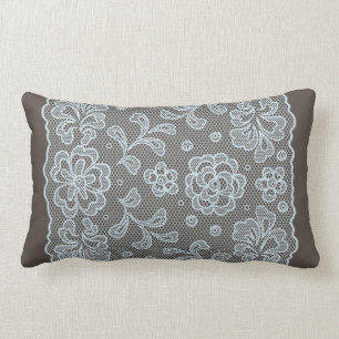 Snöremönster, blommavintage 6 lumbarkudde