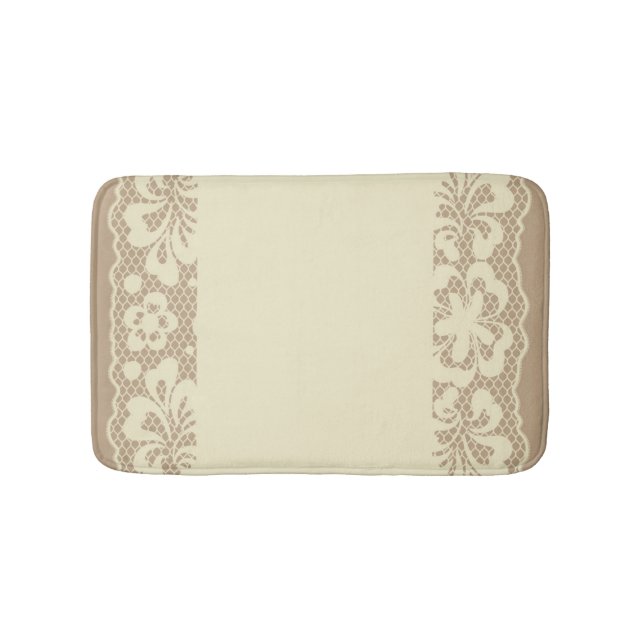 Snöremönster, blommavintage 7 badrumsmatta (Framsidan)