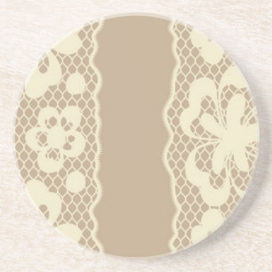 Snöremönster, blommavintage 7 underlägg