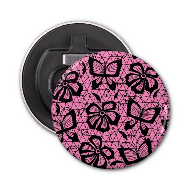 snöremönster med fjärilar flasköppnare (Framsidan)