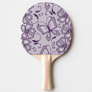 Snöremönster med fjärilar pingisracket
