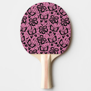 snöremönster med fjärilar pingisracket