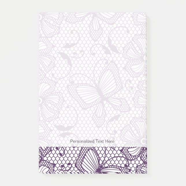 Snöremönster med fjärilar post-it block (Framsida)