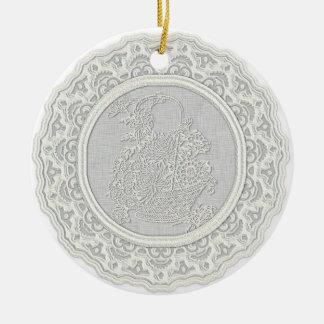 snöreprydnad julgransprydnad keramik