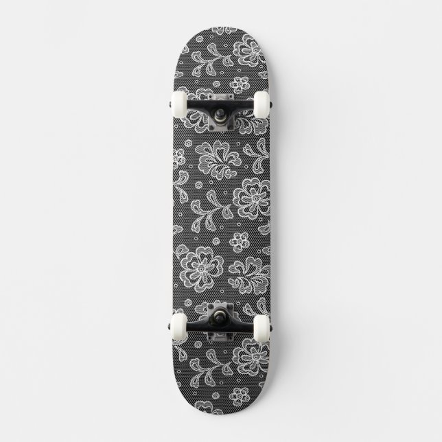 Snöretygmönster 1 skateboard bräda 21,5 cm (Framsida)