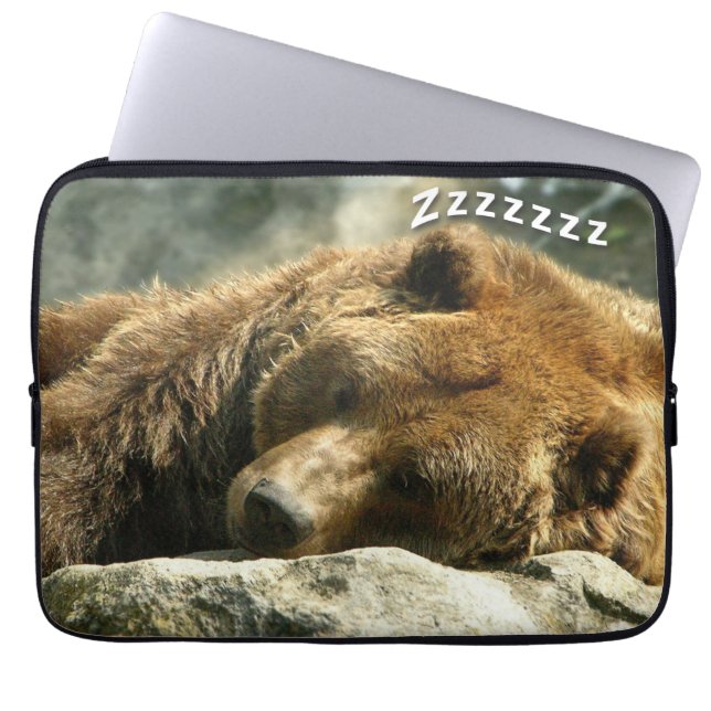 Snoring Bear Laptop Fodral (Framsidan)