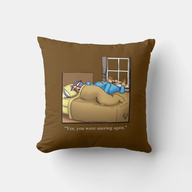 Snoring Humor Dekorativ kudde Gift (Framsida)
